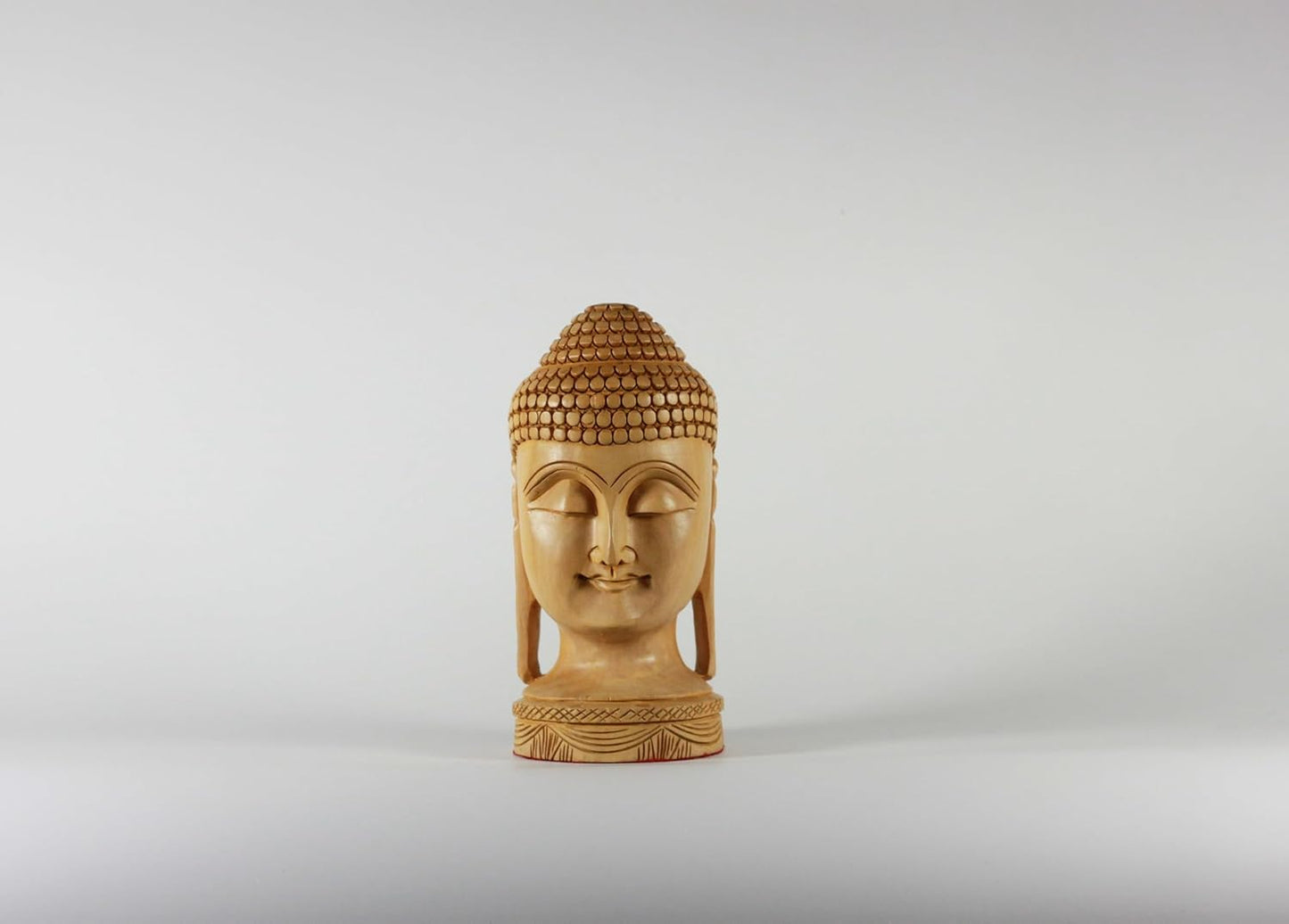 Wooden Meditation Buddha Head Decor Piece for Office and Home- Cultivate Positive Viber and Serenity