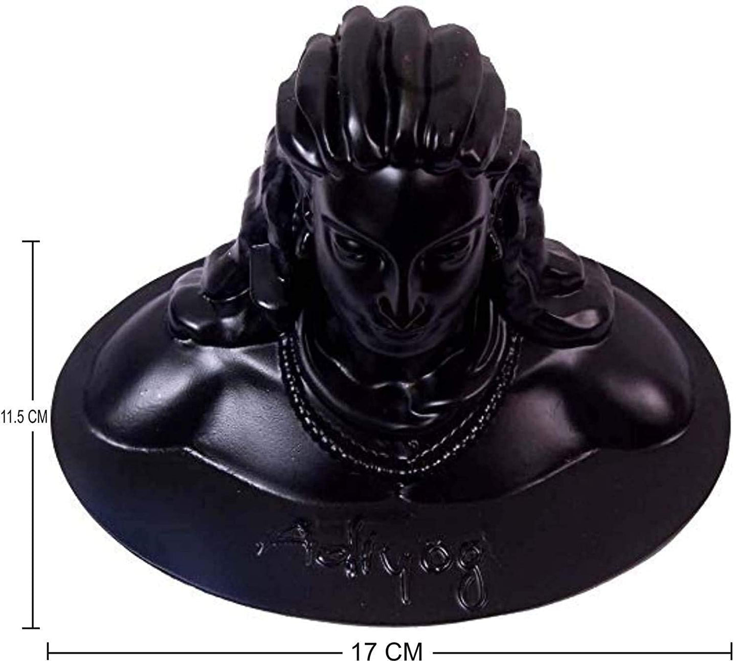 Adiyogi Shiva Statue for Car Dash Board, Pooja & Gift, Mahadev Murti, Idol, Lord Adiyogi Shankara for Home & Office Decor/Diwali Gifts Items (Black-5.5Inches)