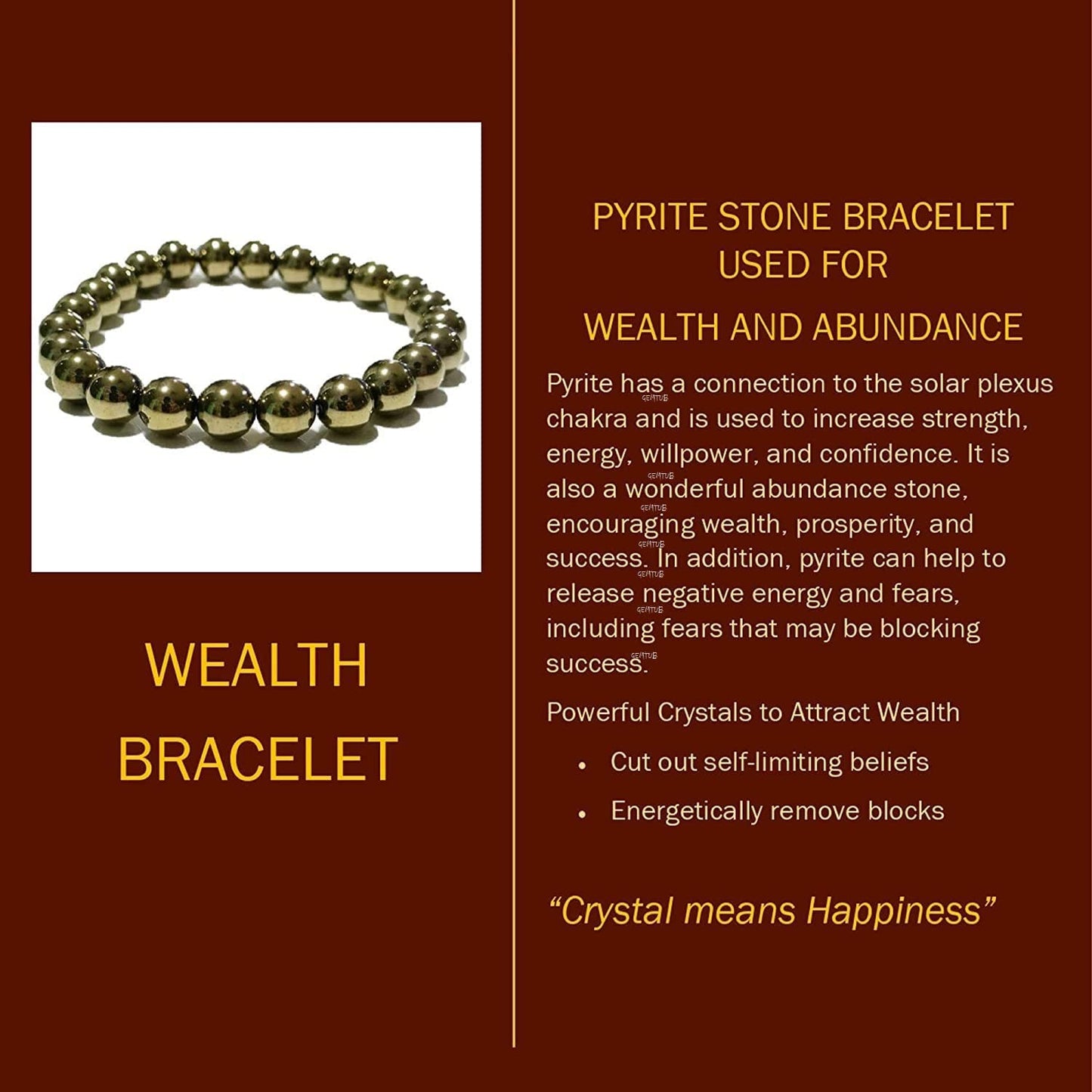 Natural Golden Pyrite Bracelet anf Peru Pyrite Cluster (50-60 GM) to Attract Wealth and Prosperity for Men and Women