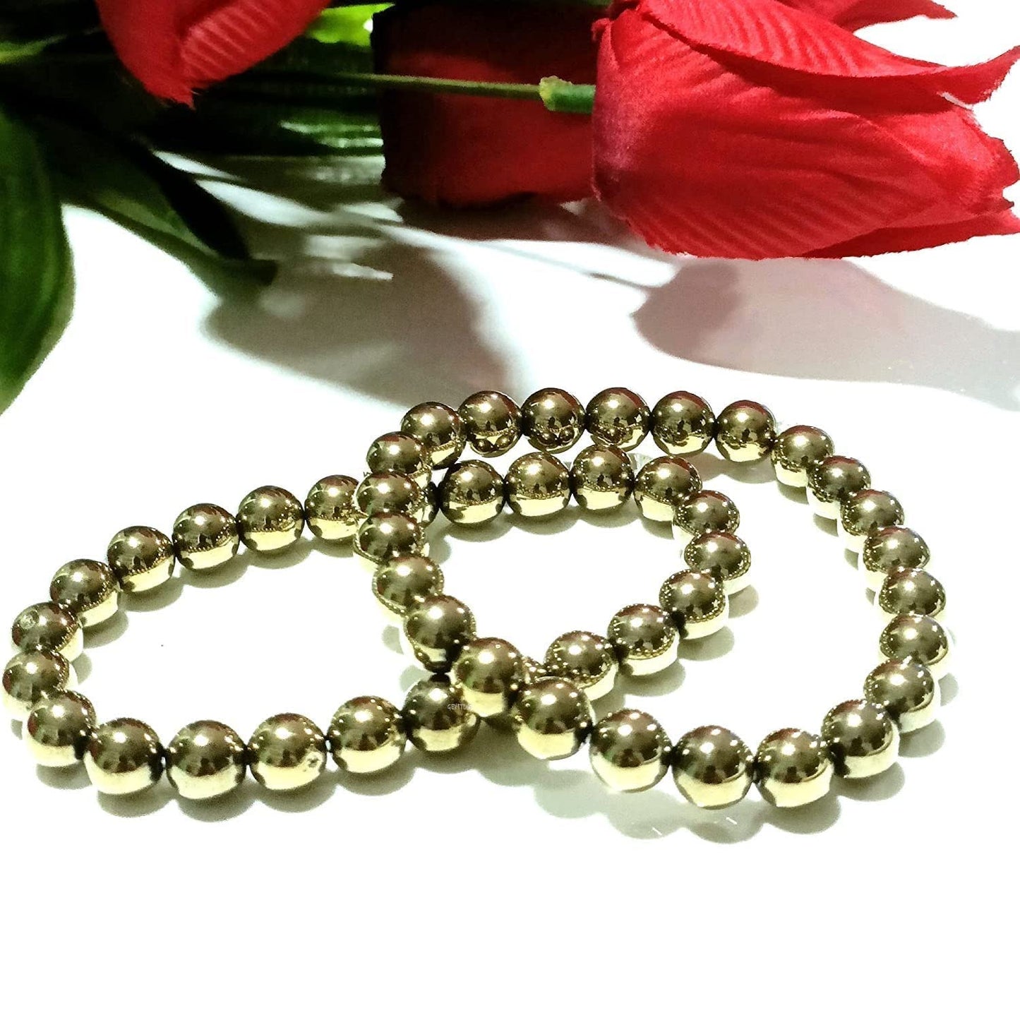 Natural Golden Pyrite Bracelet anf Peru Pyrite Cluster (50-60 GM) to Attract Wealth and Prosperity for Men and Women