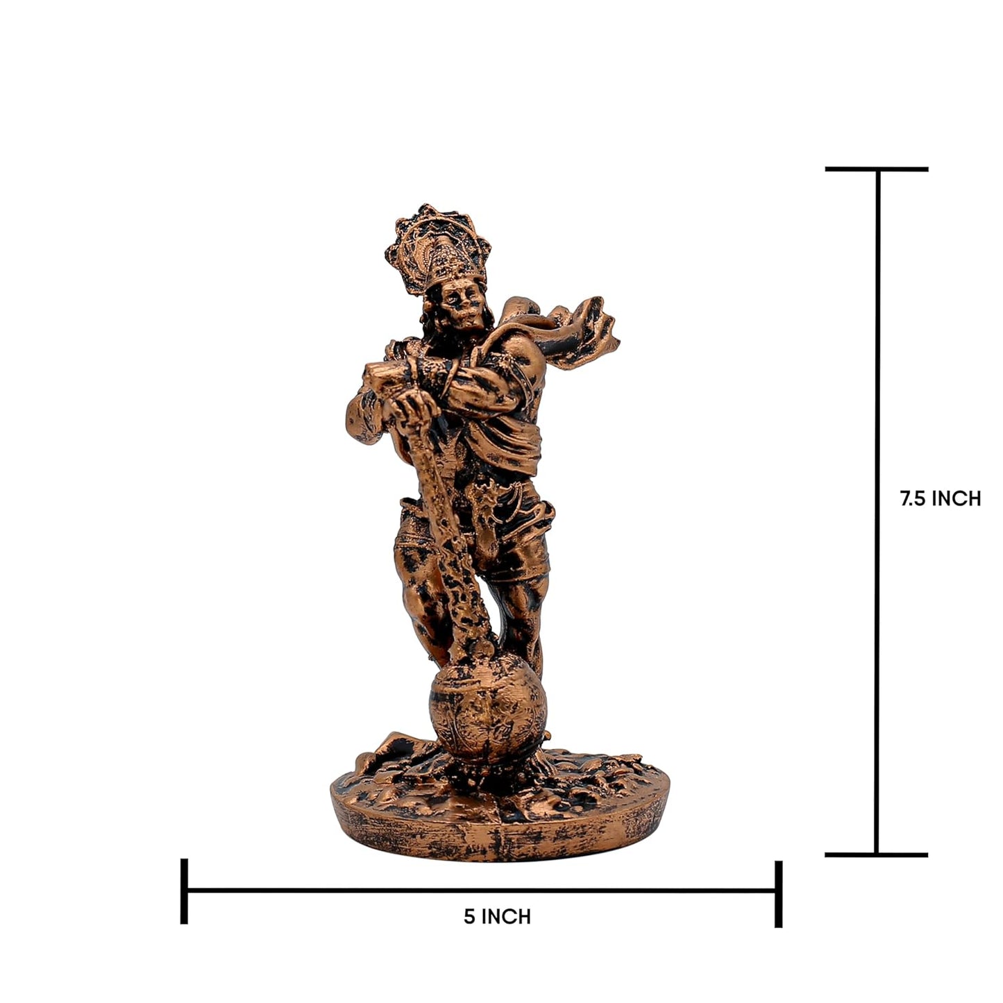 Bahubali Hanuman Ji Statue| Balaji Bajrangbali Sankatmochan Idol Murti for Pooja, Temple, Décor, Office|Home Décor Showpiece Gift for Housewarming, Anniversary