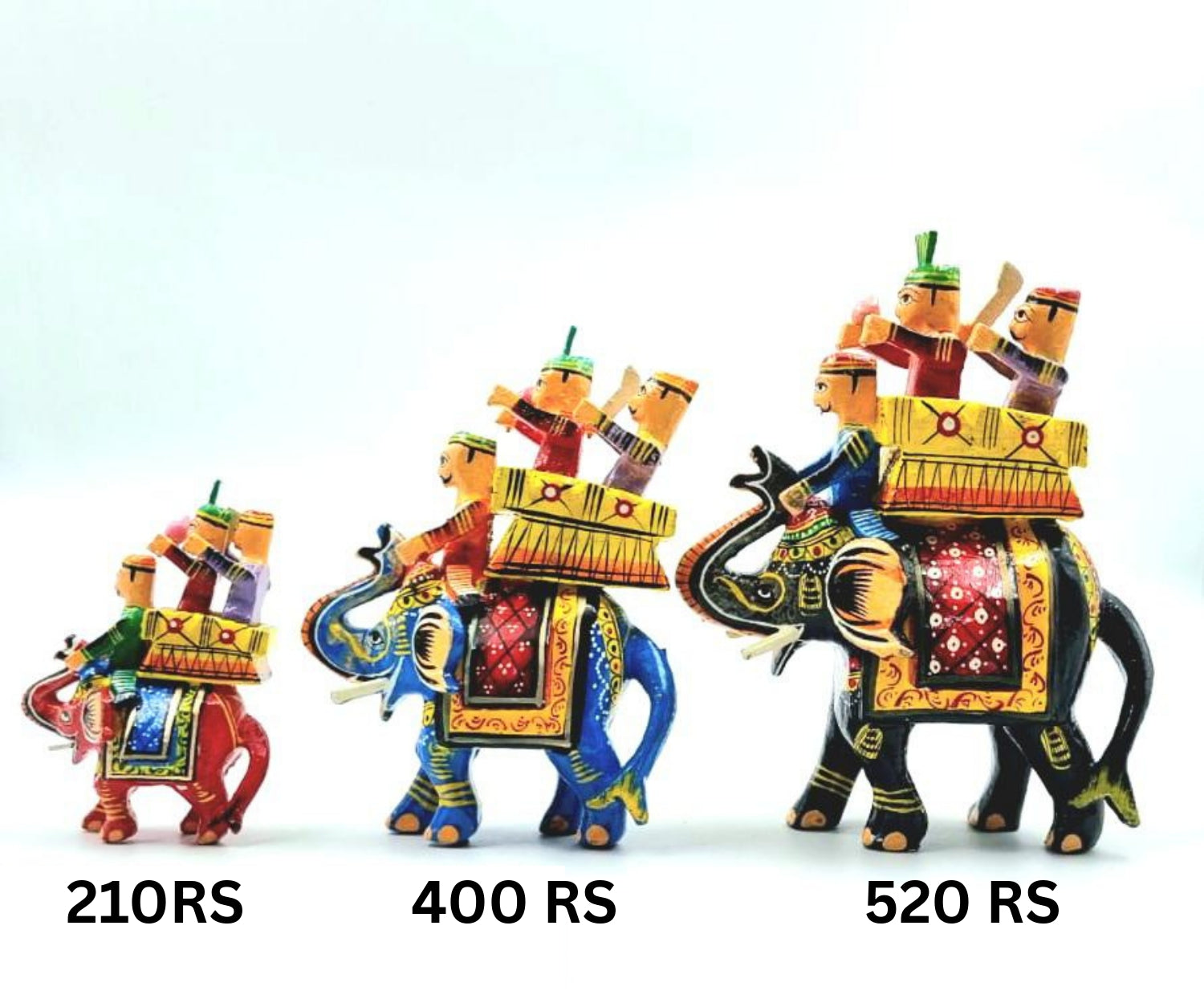 WOODEN AMBABARI SET OF 3