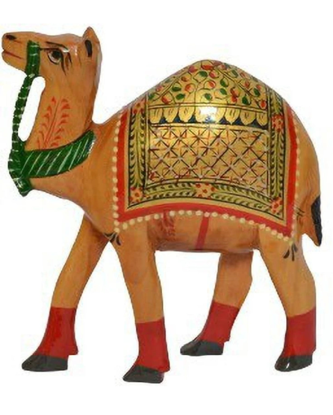 Beautiful hand-painted wooden camel