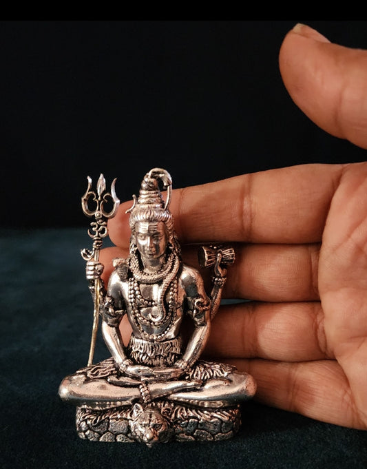 Shiva idol brass 176 gram 4 inch