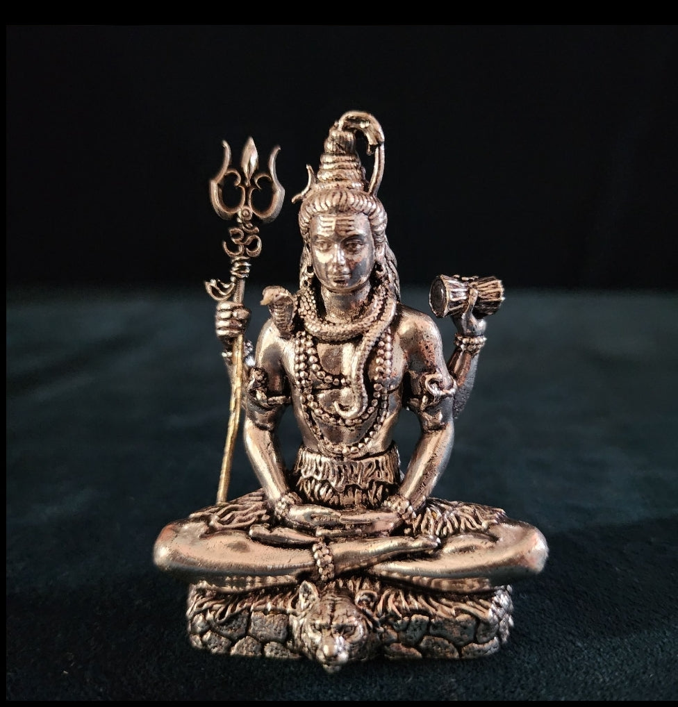 Shiva idol brass 176 gram 4 inch